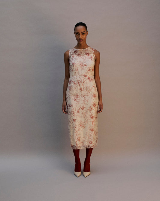 The Zuki Midi Dress in the Artist Bouquet Print