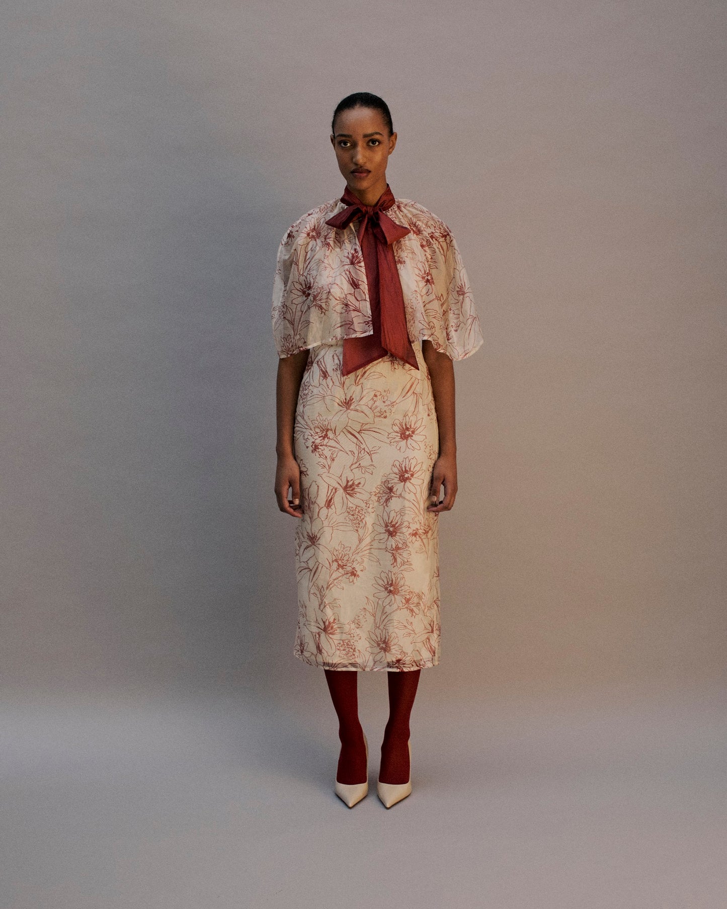 The Zuki Midi Dress in the Artist Bouquet Print
