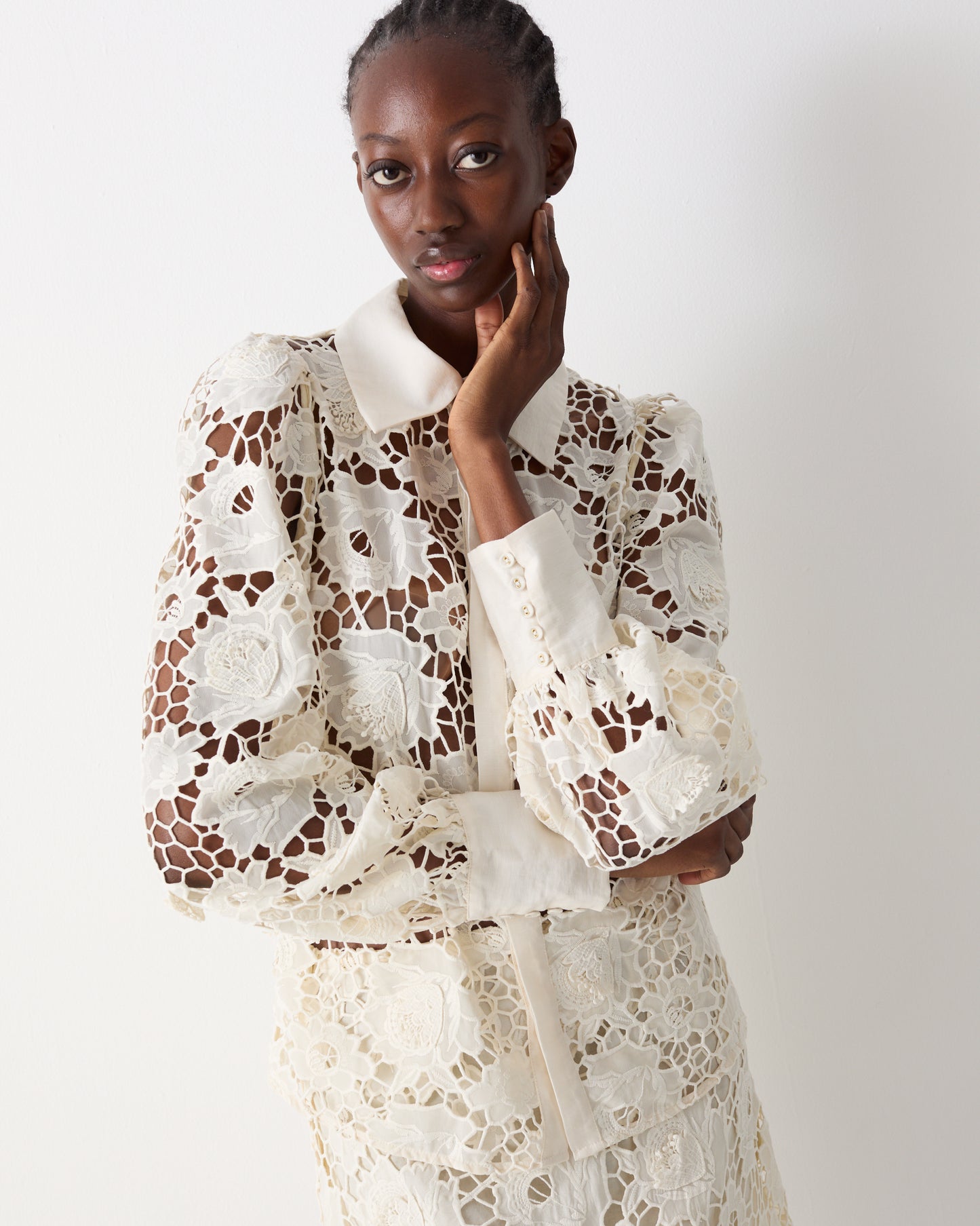 The Selma Shirt in Ivory