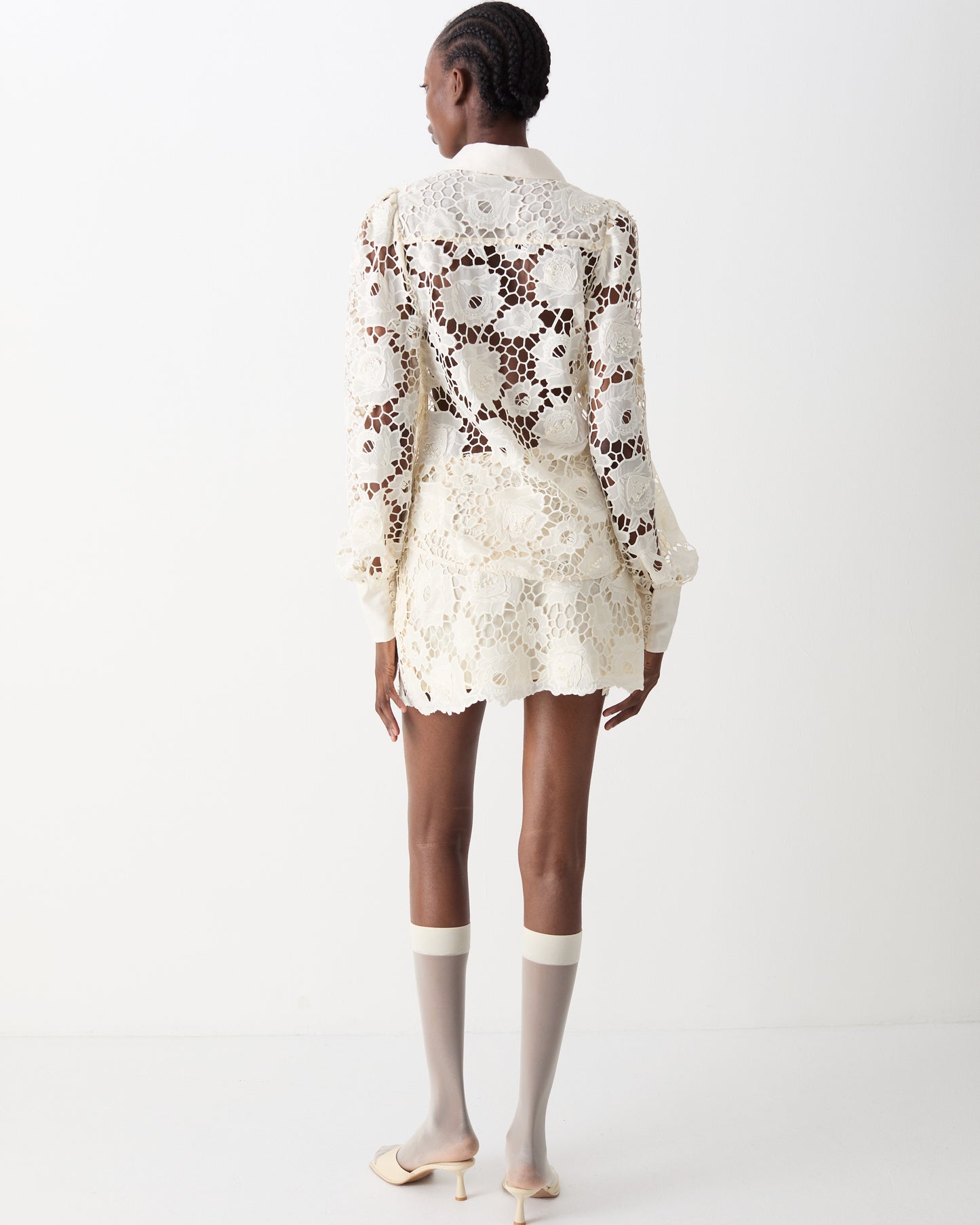 The Selma Mini Skirt in Ivory