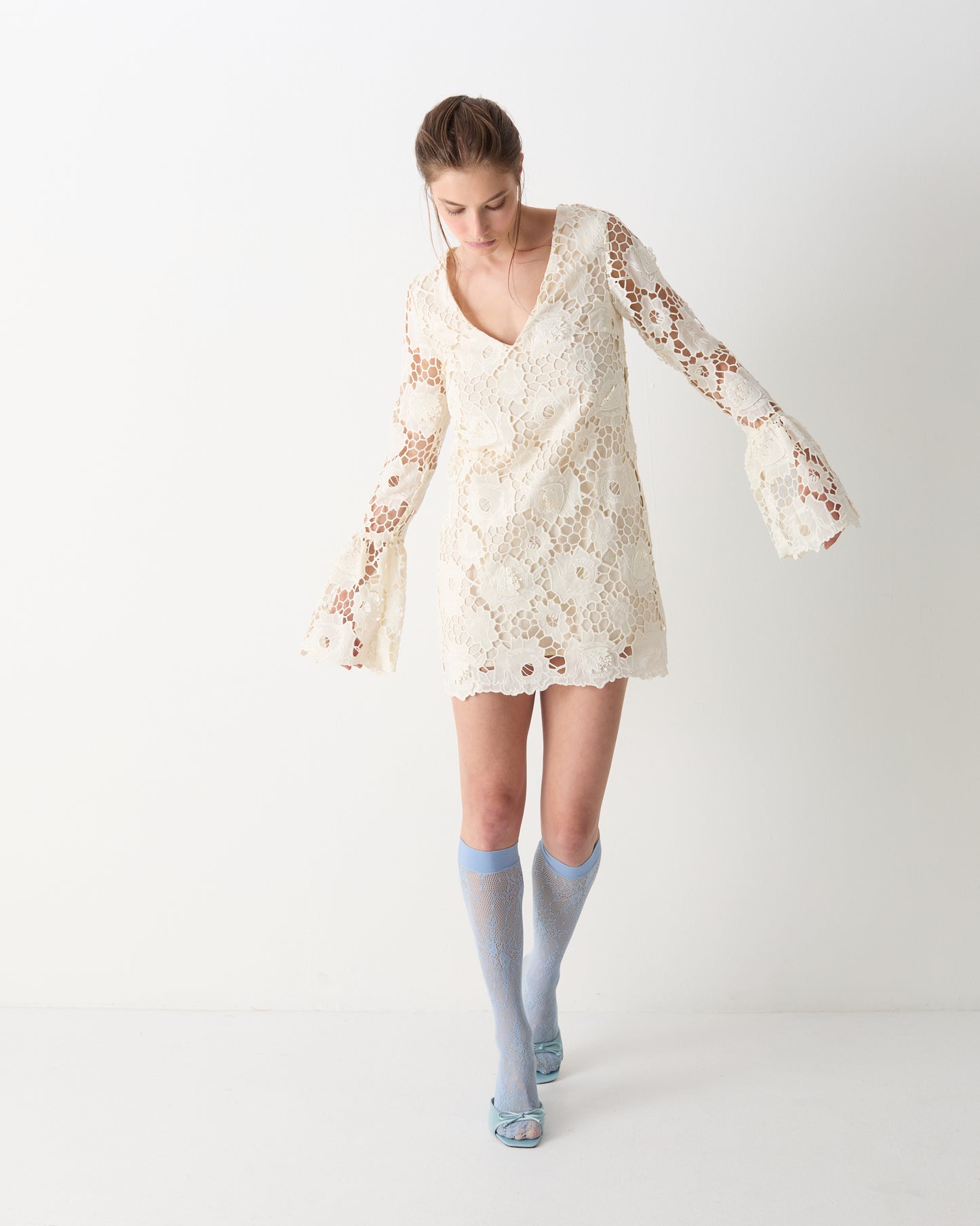 The Selma Mini Dress in Ivory