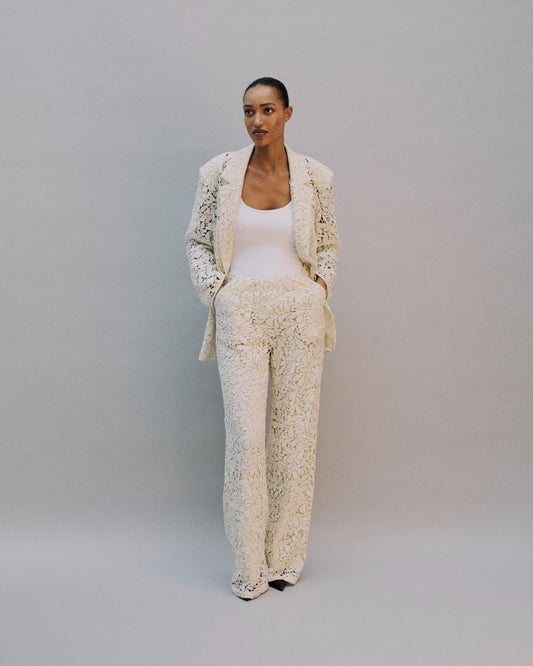The Ella Blazer in Ivory Lace