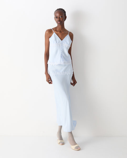 The Emilie Midi Skirt in Sea Foam