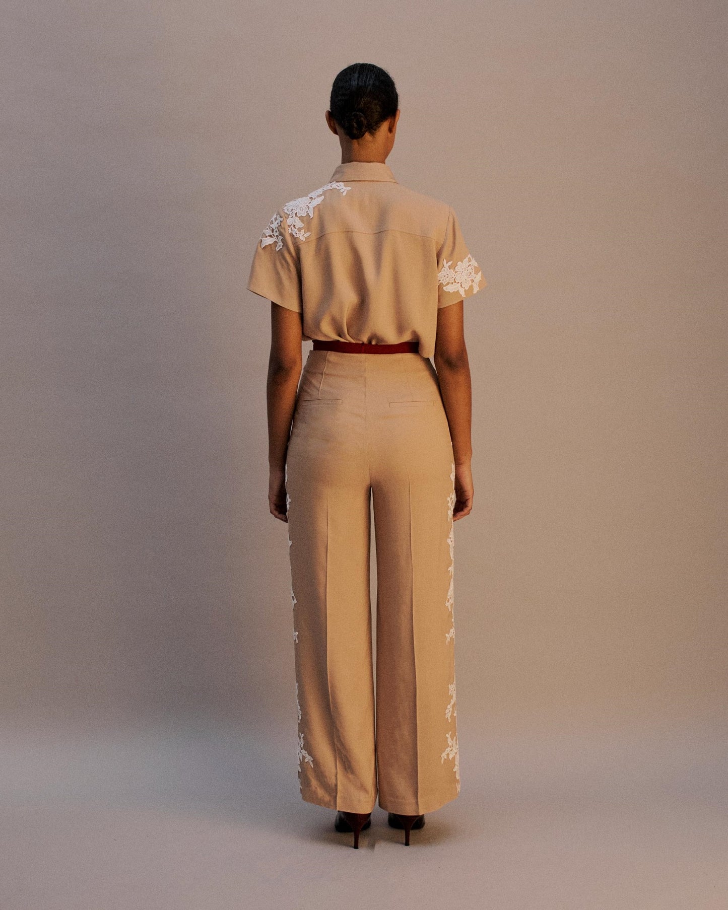 The Auguste Trouser in Biscuit
