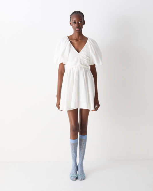 The Honna Mini Dress in Ivory