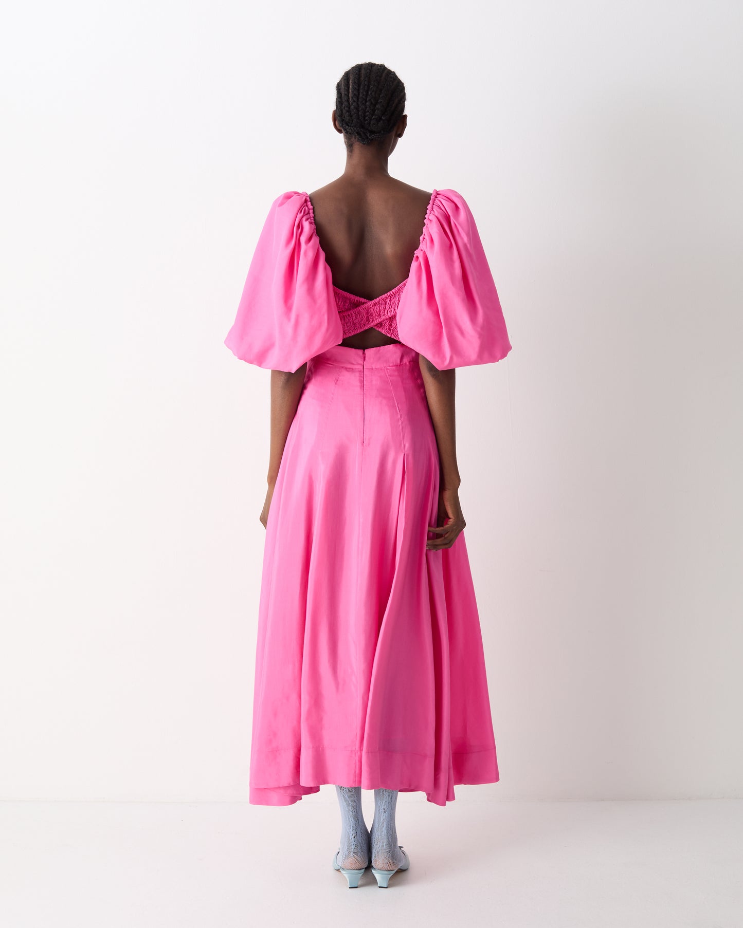 The Elka Midi Dress in Pink