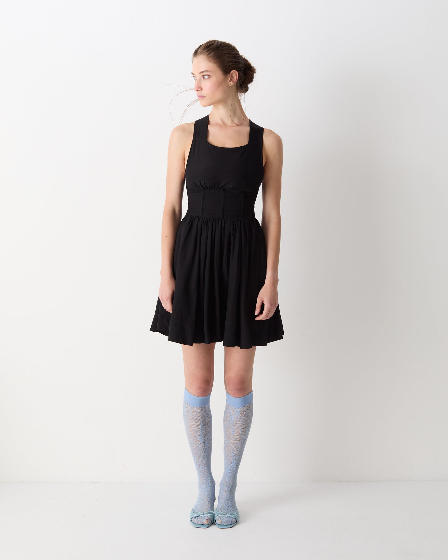 The Elka Mini Dress in Black