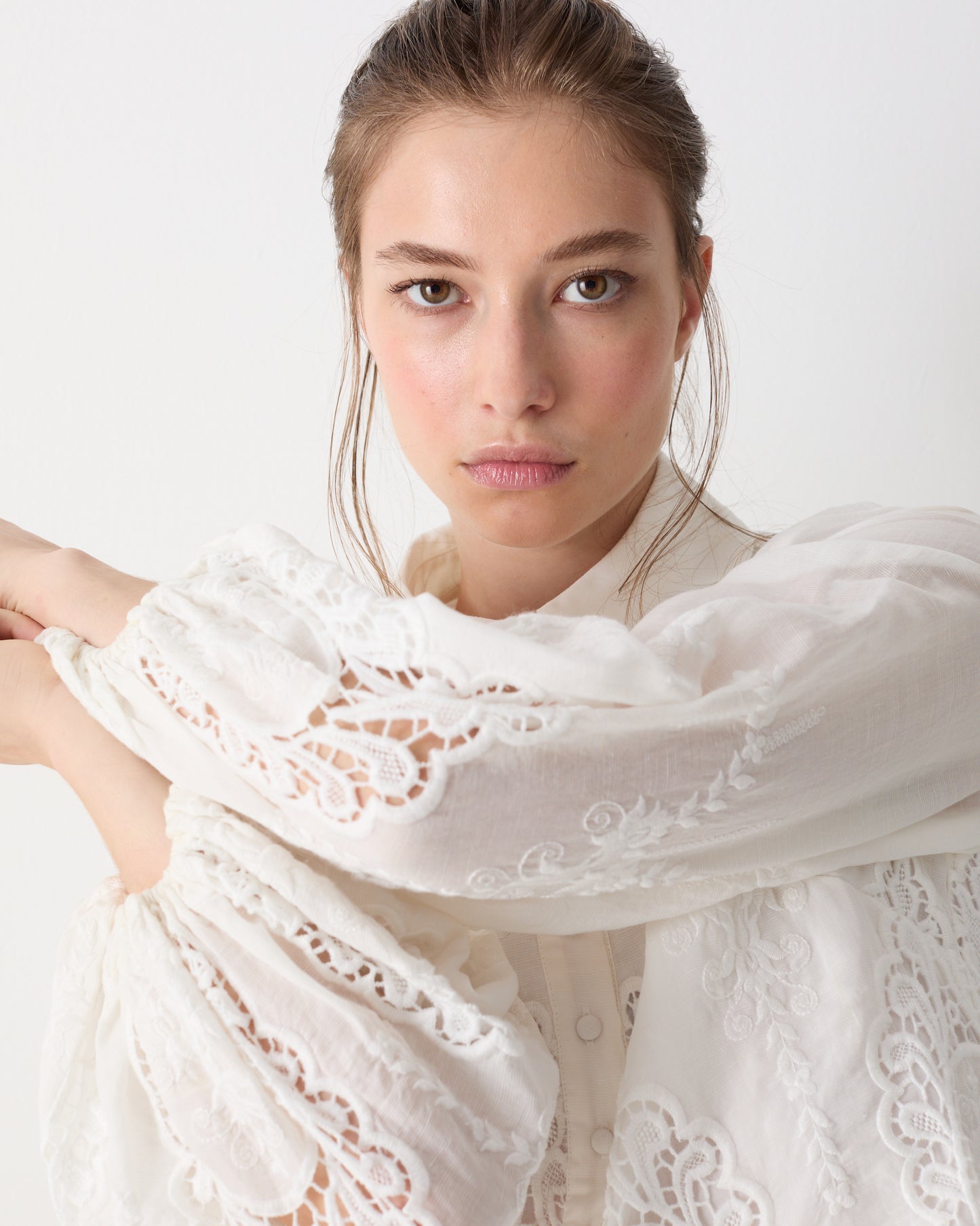 The Selene Blouse in Ivory